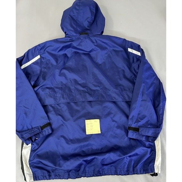 VTG Nike Blue Ashe 1/2 Zip Hooded‎ Windbreaker Jacket Rare Adult Sz  XXL Y2K - Picture 9 of 9